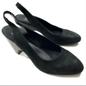 Eileen Fisher Milla Slingback Pumps Heels Leather Black